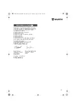 Предварительный просмотр 105 страницы Würth EMS 450-1.7 Compact Operating Instructions Manual