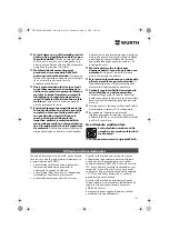 Предварительный просмотр 114 страницы Würth EMS 450-1.7 Compact Operating Instructions Manual