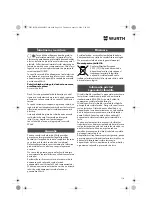 Предварительный просмотр 116 страницы Würth EMS 450-1.7 Compact Operating Instructions Manual