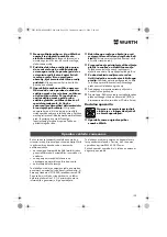 Предварительный просмотр 120 страницы Würth EMS 450-1.7 Compact Operating Instructions Manual