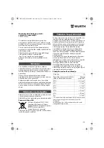 Предварительный просмотр 122 страницы Würth EMS 450-1.7 Compact Operating Instructions Manual