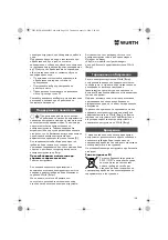 Предварительный просмотр 128 страницы Würth EMS 450-1.7 Compact Operating Instructions Manual