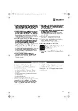 Предварительный просмотр 132 страницы Würth EMS 450-1.7 Compact Operating Instructions Manual