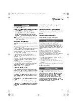 Предварительный просмотр 133 страницы Würth EMS 450-1.7 Compact Operating Instructions Manual