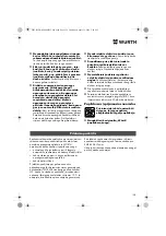 Предварительный просмотр 138 страницы Würth EMS 450-1.7 Compact Operating Instructions Manual