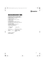 Предварительный просмотр 141 страницы Würth EMS 450-1.7 Compact Operating Instructions Manual