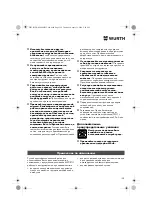 Предварительный просмотр 150 страницы Würth EMS 450-1.7 Compact Operating Instructions Manual