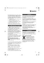 Предварительный просмотр 152 страницы Würth EMS 450-1.7 Compact Operating Instructions Manual