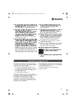 Предварительный просмотр 156 страницы Würth EMS 450-1.7 Compact Operating Instructions Manual