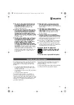 Предварительный просмотр 162 страницы Würth EMS 450-1.7 Compact Operating Instructions Manual