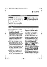 Предварительный просмотр 6 страницы Würth EPM 160-E Translation Of The Original Operating Instructions