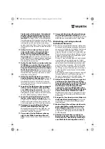 Предварительный просмотр 7 страницы Würth EPM 160-E Translation Of The Original Operating Instructions