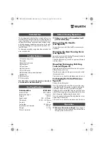 Предварительный просмотр 14 страницы Würth EPM 160-E Translation Of The Original Operating Instructions