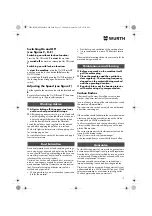 Предварительный просмотр 15 страницы Würth EPM 160-E Translation Of The Original Operating Instructions