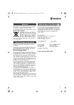 Предварительный просмотр 16 страницы Würth EPM 160-E Translation Of The Original Operating Instructions