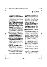 Предварительный просмотр 18 страницы Würth EPM 160-E Translation Of The Original Operating Instructions