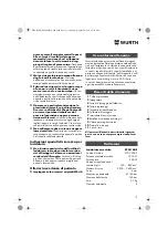 Предварительный просмотр 19 страницы Würth EPM 160-E Translation Of The Original Operating Instructions