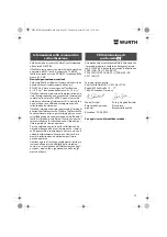 Предварительный просмотр 22 страницы Würth EPM 160-E Translation Of The Original Operating Instructions