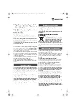 Предварительный просмотр 27 страницы Würth EPM 160-E Translation Of The Original Operating Instructions