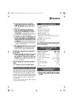 Предварительный просмотр 37 страницы Würth EPM 160-E Translation Of The Original Operating Instructions