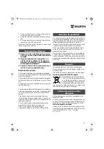 Предварительный просмотр 39 страницы Würth EPM 160-E Translation Of The Original Operating Instructions