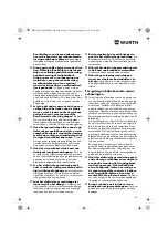 Предварительный просмотр 42 страницы Würth EPM 160-E Translation Of The Original Operating Instructions