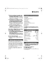 Предварительный просмотр 43 страницы Würth EPM 160-E Translation Of The Original Operating Instructions