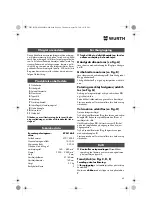 Предварительный просмотр 49 страницы Würth EPM 160-E Translation Of The Original Operating Instructions