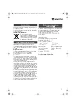 Предварительный просмотр 51 страницы Würth EPM 160-E Translation Of The Original Operating Instructions