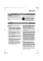 Предварительный просмотр 52 страницы Würth EPM 160-E Translation Of The Original Operating Instructions