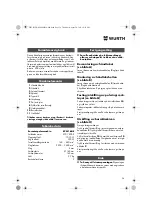 Предварительный просмотр 54 страницы Würth EPM 160-E Translation Of The Original Operating Instructions