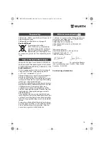 Предварительный просмотр 56 страницы Würth EPM 160-E Translation Of The Original Operating Instructions