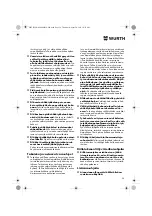 Предварительный просмотр 58 страницы Würth EPM 160-E Translation Of The Original Operating Instructions