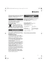 Предварительный просмотр 61 страницы Würth EPM 160-E Translation Of The Original Operating Instructions