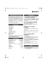 Предварительный просмотр 64 страницы Würth EPM 160-E Translation Of The Original Operating Instructions