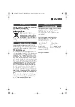 Предварительный просмотр 66 страницы Würth EPM 160-E Translation Of The Original Operating Instructions