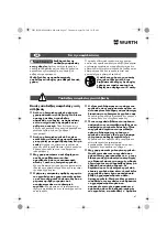 Предварительный просмотр 67 страницы Würth EPM 160-E Translation Of The Original Operating Instructions