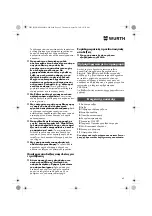 Предварительный просмотр 69 страницы Würth EPM 160-E Translation Of The Original Operating Instructions