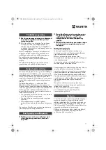 Предварительный просмотр 71 страницы Würth EPM 160-E Translation Of The Original Operating Instructions