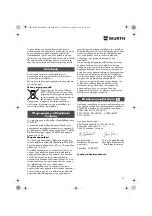 Предварительный просмотр 72 страницы Würth EPM 160-E Translation Of The Original Operating Instructions