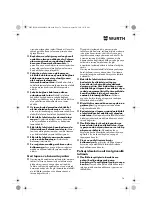 Предварительный просмотр 74 страницы Würth EPM 160-E Translation Of The Original Operating Instructions