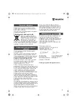 Предварительный просмотр 83 страницы Würth EPM 160-E Translation Of The Original Operating Instructions