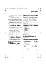 Предварительный просмотр 86 страницы Würth EPM 160-E Translation Of The Original Operating Instructions