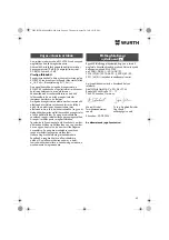 Предварительный просмотр 89 страницы Würth EPM 160-E Translation Of The Original Operating Instructions