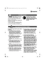 Предварительный просмотр 90 страницы Würth EPM 160-E Translation Of The Original Operating Instructions