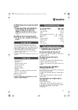 Предварительный просмотр 92 страницы Würth EPM 160-E Translation Of The Original Operating Instructions