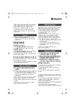 Предварительный просмотр 93 страницы Würth EPM 160-E Translation Of The Original Operating Instructions