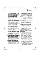 Предварительный просмотр 96 страницы Würth EPM 160-E Translation Of The Original Operating Instructions