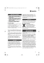 Предварительный просмотр 105 страницы Würth EPM 160-E Translation Of The Original Operating Instructions