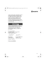 Предварительный просмотр 106 страницы Würth EPM 160-E Translation Of The Original Operating Instructions